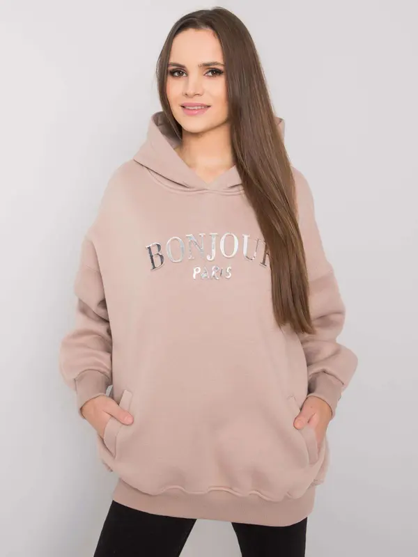 RUE PARIS Sweatshirt-RV-BL-7357.35X-dark beige
