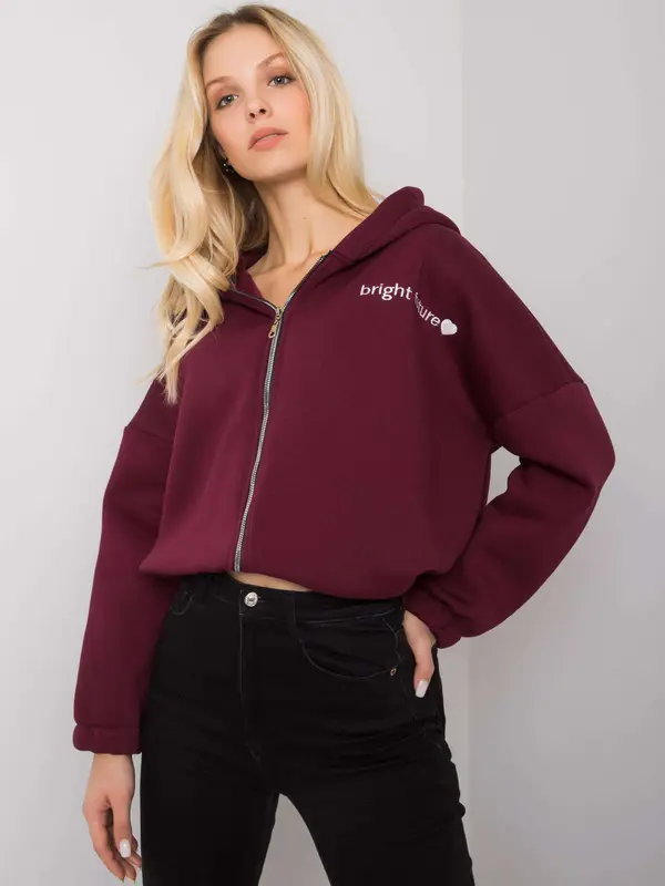 RUE PARIS Sweatshirt-RV-BL-7366.31-burgundy