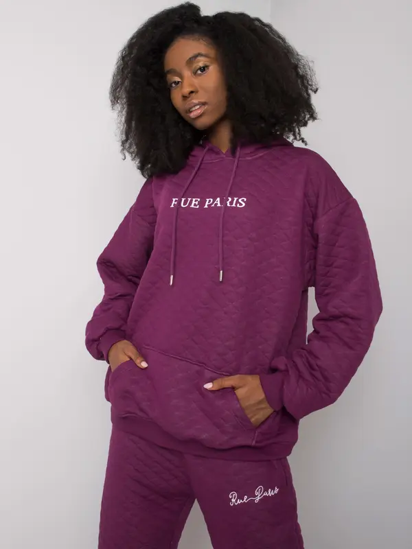 RUE PARIS Sweatshirt-RV-BL-7452.16-dark purple