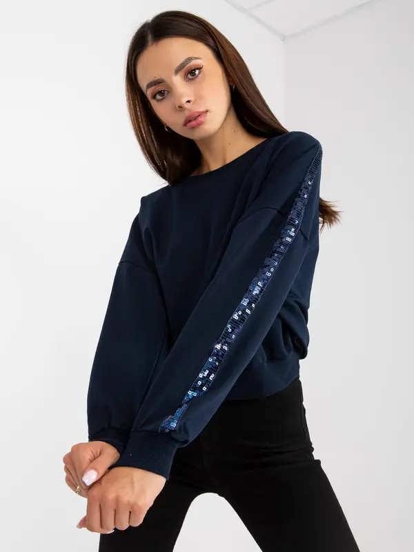 RUE PARIS Sweatshirt-RV-BL-8067.88-navy blue