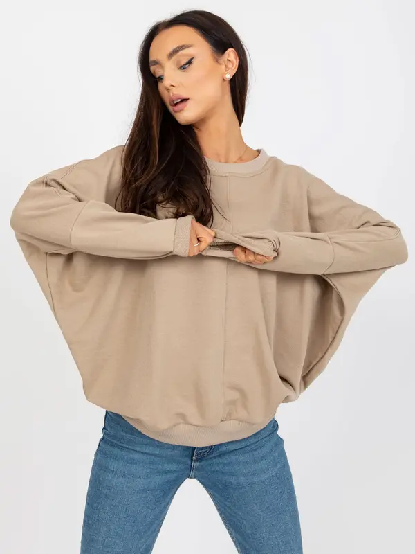 RUE PARIS Sweatshirt-RV-BL-8080.56-dark beige