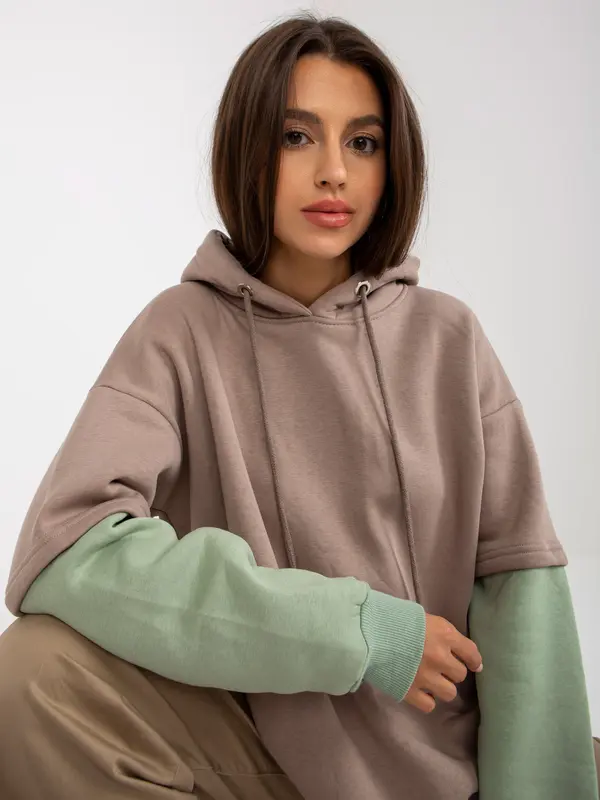 RUE PARIS Sweatshirt-RV-BL-8232.27X-dark beige