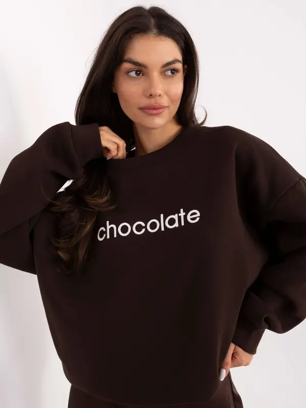 RUE PARIS Sweatshirt-RV-BL-A1036.22-dark brown
