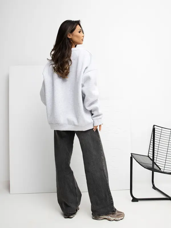 RUE PARIS Sweatshirt-RV-BL-A1038.01P-light grey