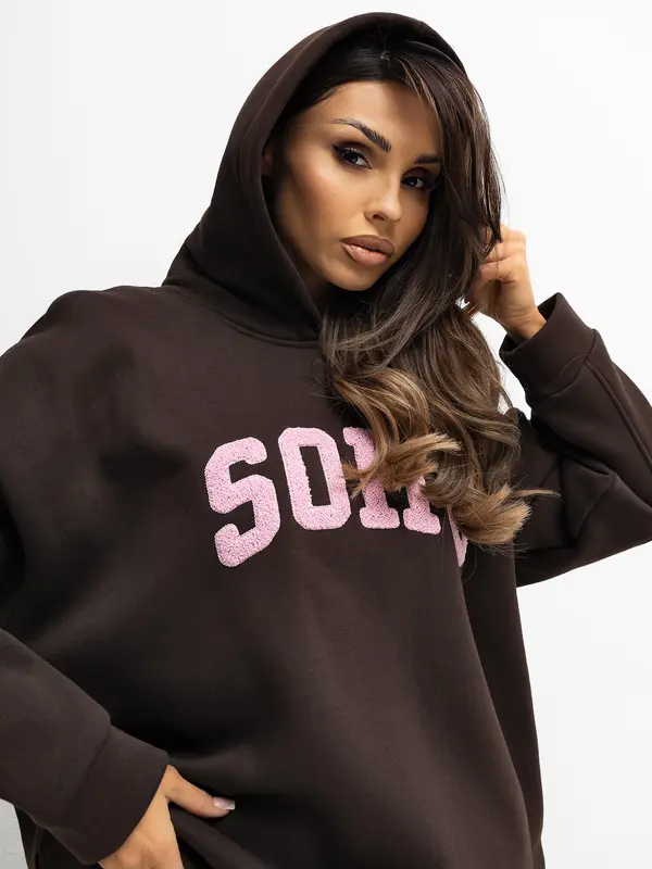 RUE PARIS Sweatshirt-RV-BL-A1043.17-dark brown