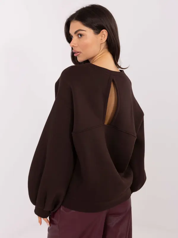 RUE PARIS Sweatshirt-RV-BL-A1044.78-dark brown