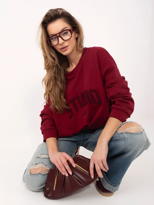 RELEVANCE Sweatshirt-RV-BL-A1182.46-burgundy