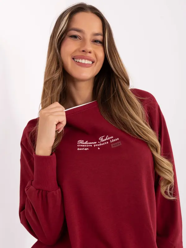 RELEVANCE Sweatshirt-RV-BL-A870.45-burgundy