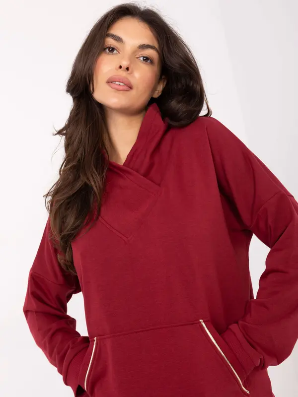 RUE PARIS Sweatshirt-RV-BL-A874.01P-burgundy
