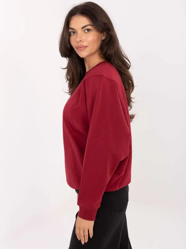 RUE PARIS Sweatshirt-RV-BL-A877.19P-burgundy