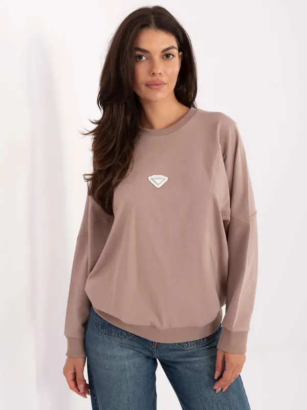 RUE PARIS Sweatshirt-RV-BL-A877.19P-dark beige