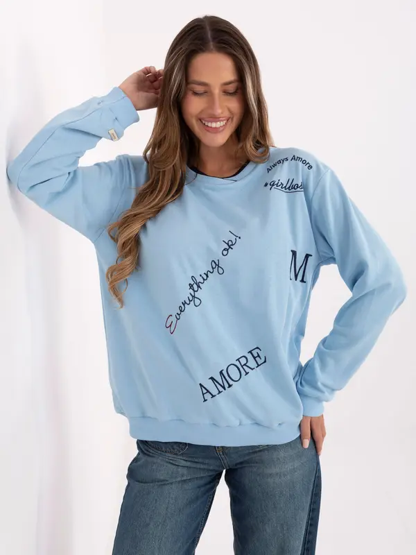 RELEVANCE Sweatshirt-RV-BL-A968.00-light blue