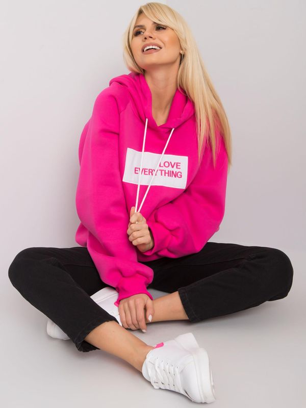 Fashionhunters Sweatshirt with fuchsia filling