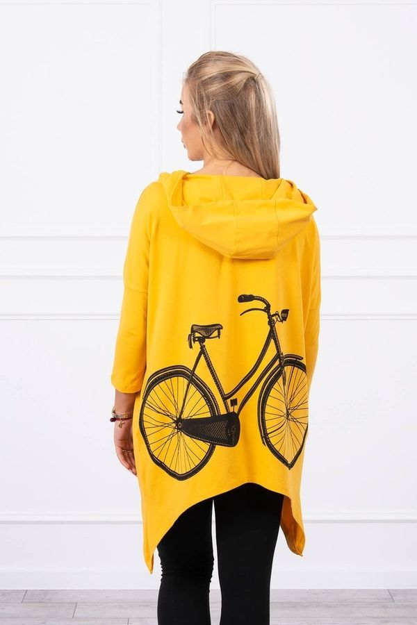 Kesi Sweatshirt with mustard cycling print