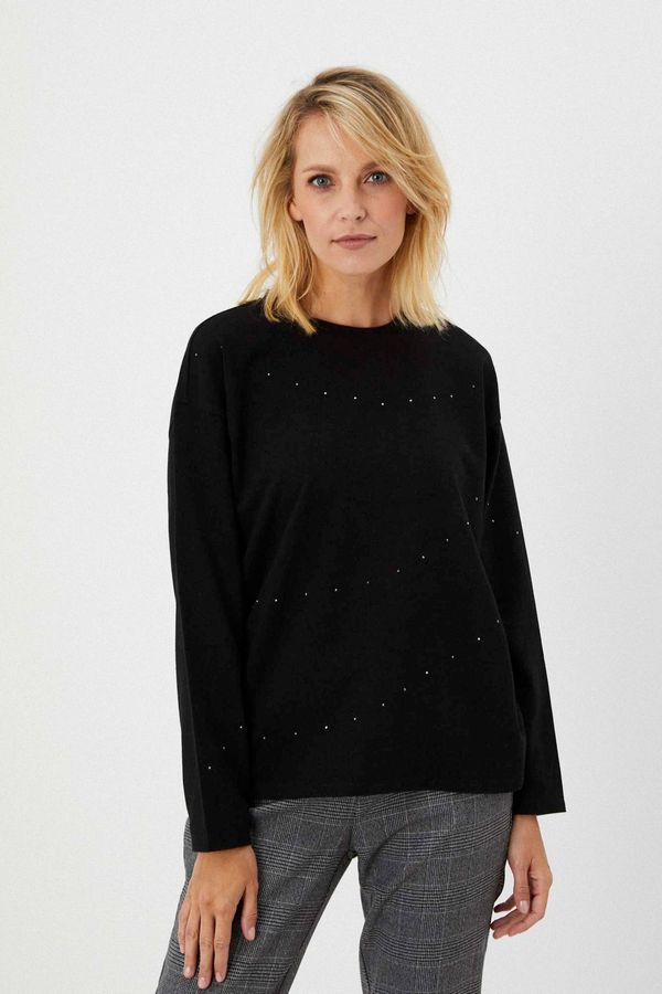 Moodo Sweatshirt with rhinestones