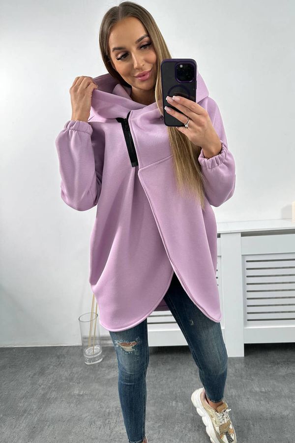 Kesi Sweatshirt with short zipper light purple