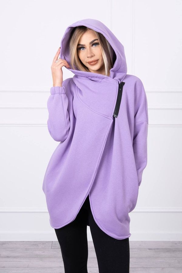 Kesi Sweatshirt with short zipper purple