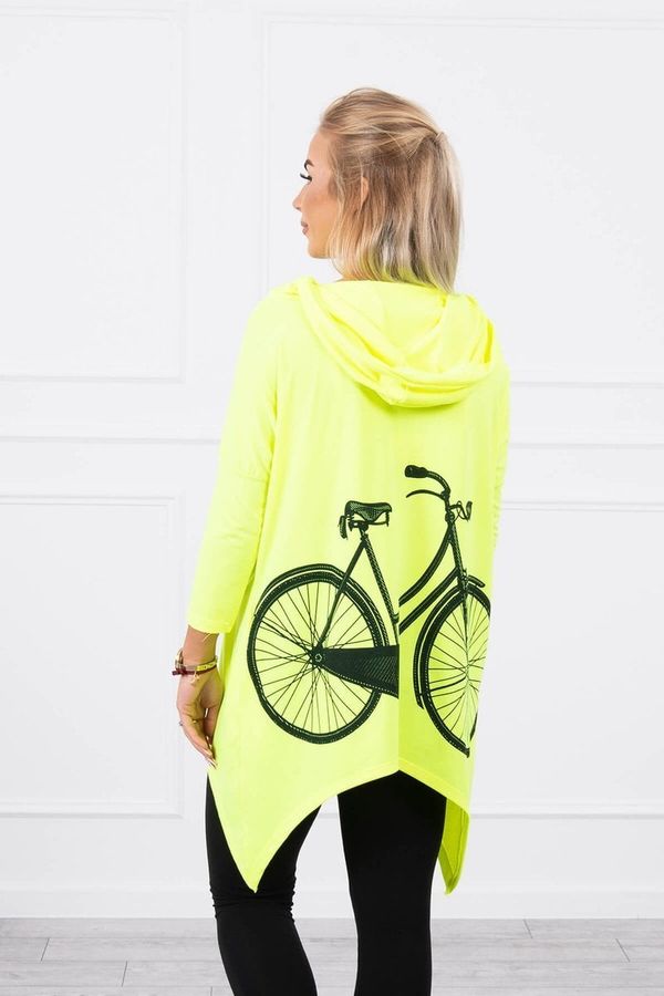 Kesi Sweatshirt with yellow neon print for cycling