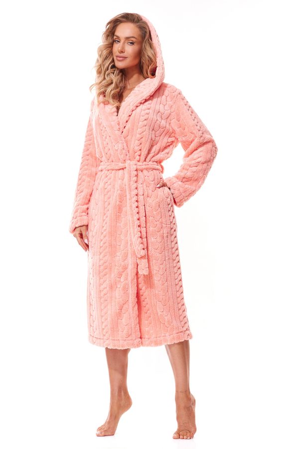 L&L Swet Long Bathrobe 2309 Apricot Apricot