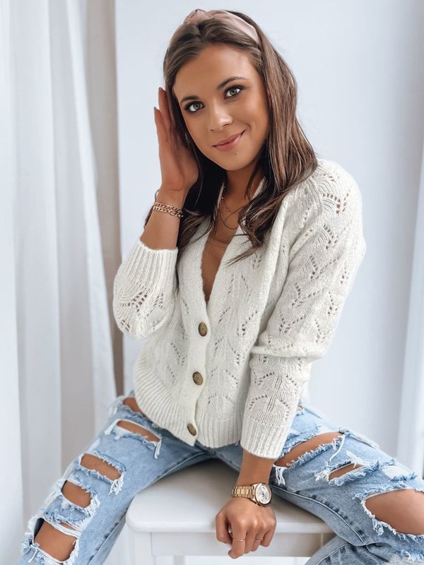 DStreet Sweter damski AFTERNOON COCKTAILS ecru Dstreet