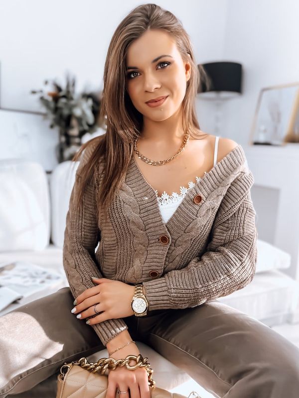 DStreet Sweter damski DESTANY beżowy Dstreet