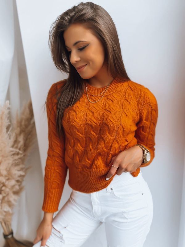 DStreet Sweter damski SELAVI pomarańczowy Dstreet
