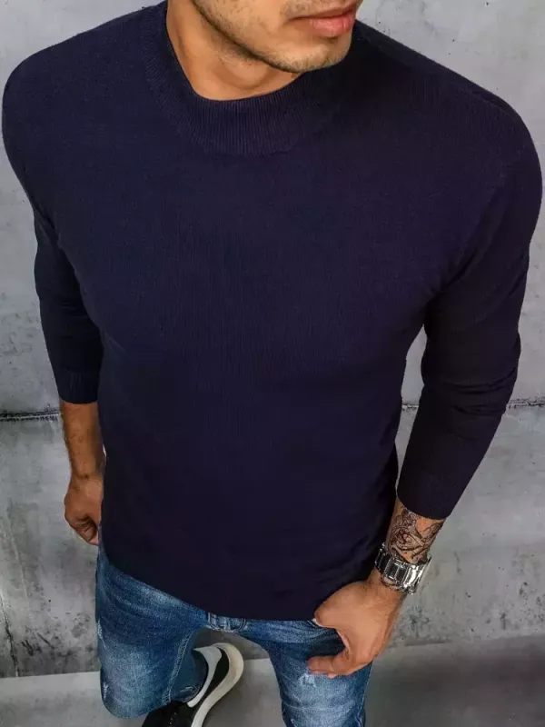 DStreet Sweter męski półgolf granatowy Dstreet