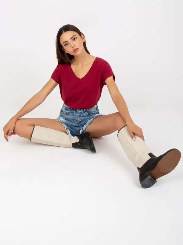 BASIC Feel Good T-shirt-B-014.04X-burgundy