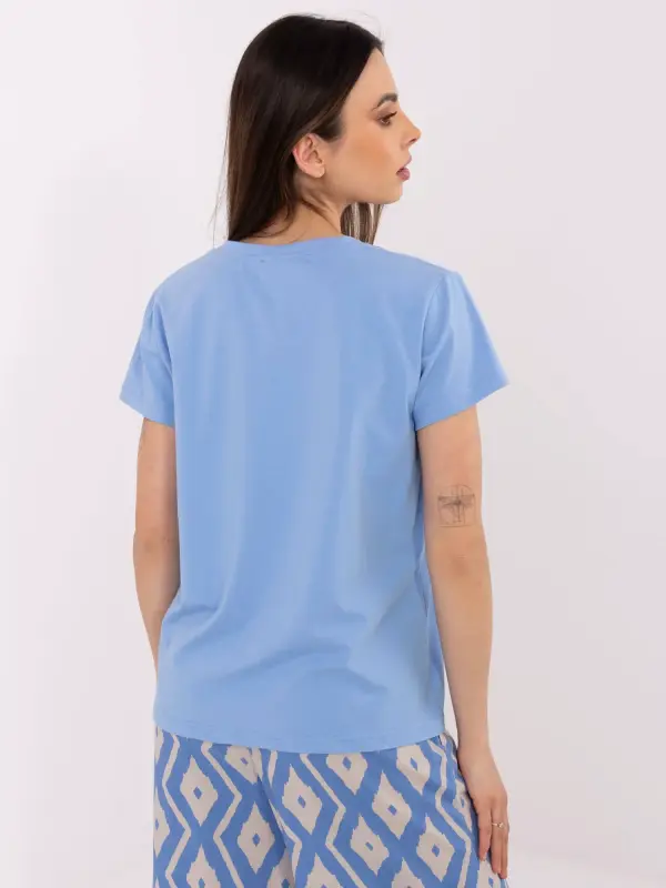 BASIC Feel Good T-shirt-CLM-TS-1639.12-blue