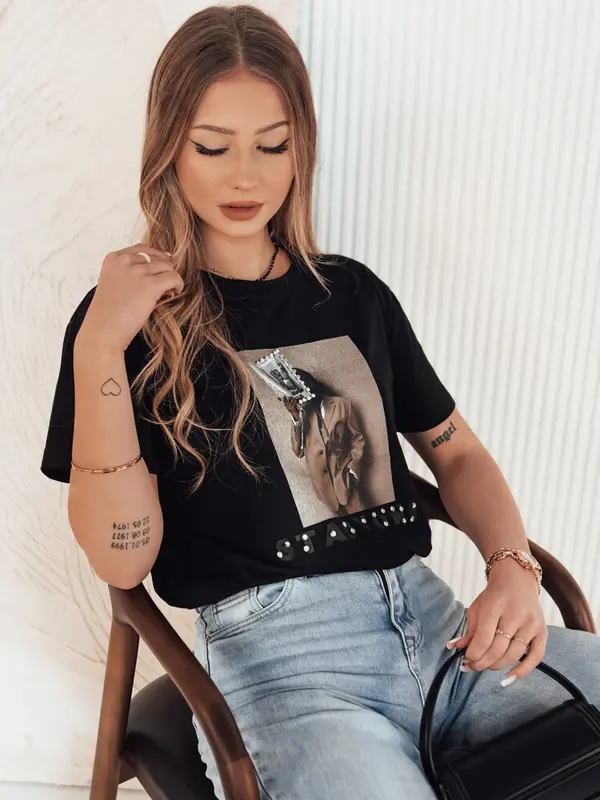 DStreet T-shirt damski CARSTI czarny Dstreet