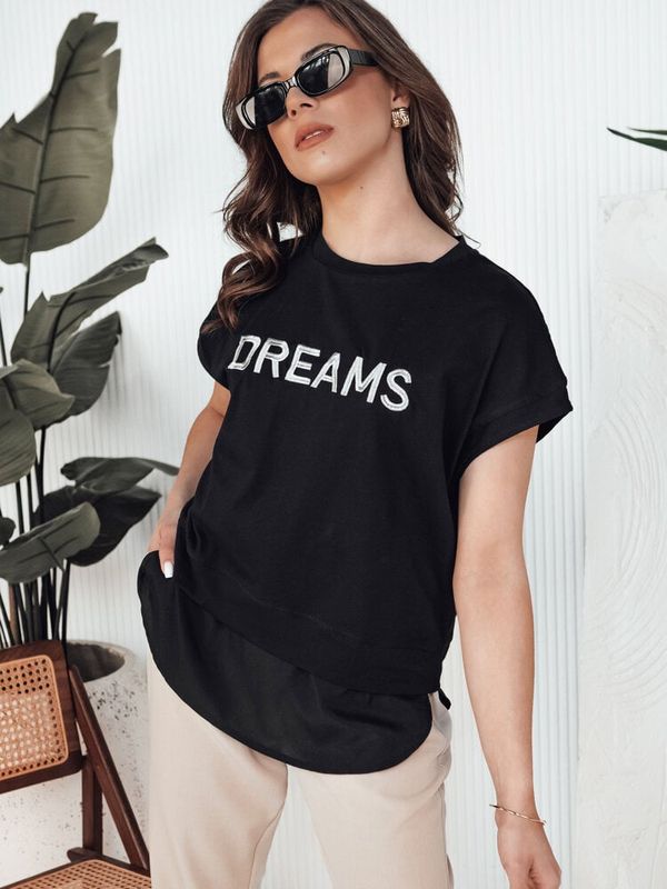 DStreet T-shirt damski DREAMY czarny Dstreet