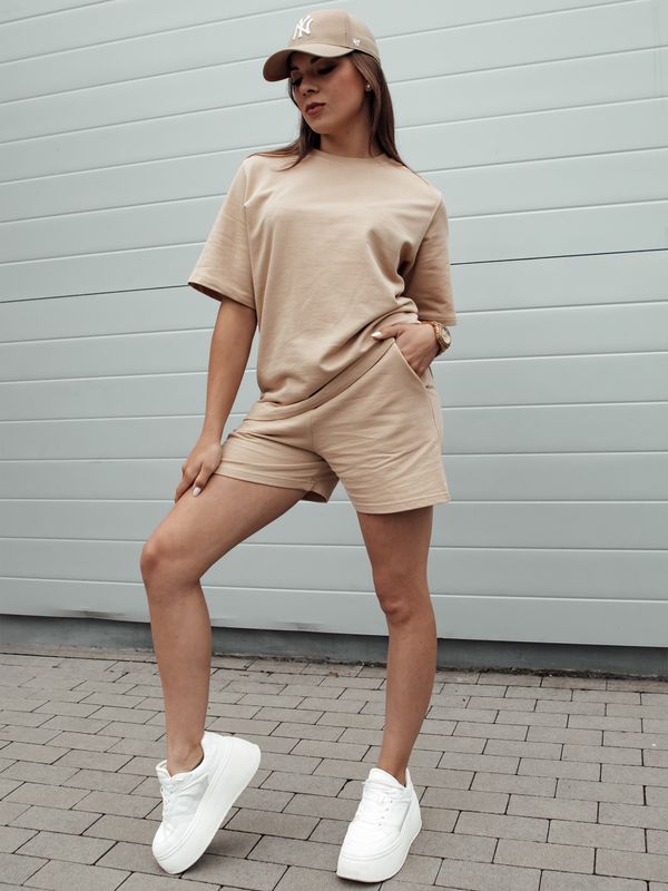 DStreet T-shirt damski SWAN beżowa Dstreet