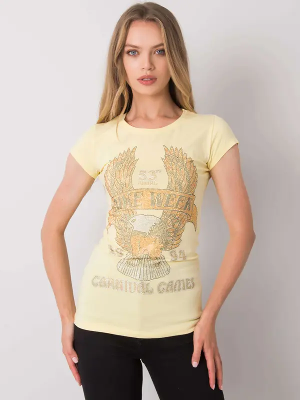 ex moda T-shirt-EM-TS-ES-21-533.16-light yellow