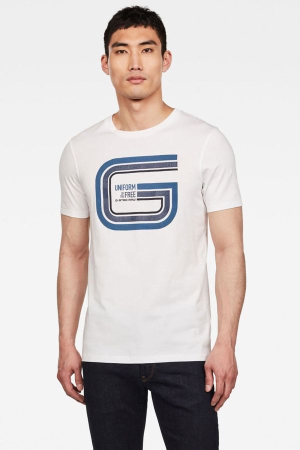 G Star T-Shirt - G-STAR Graphic 9 slim r t ss white