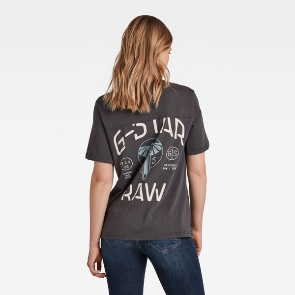 G Star T-shirt - G-star RAW Firefly backprint loose r t grey