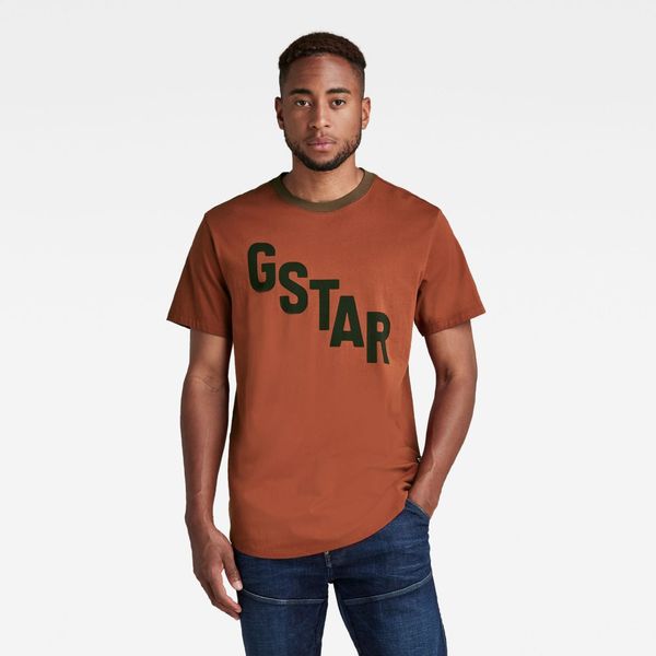 G Star T-shirt - G-star RAW Lash sports graphic r t brown