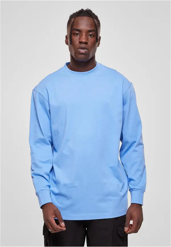 Urban Classics T-shirt L/S horizontal blue