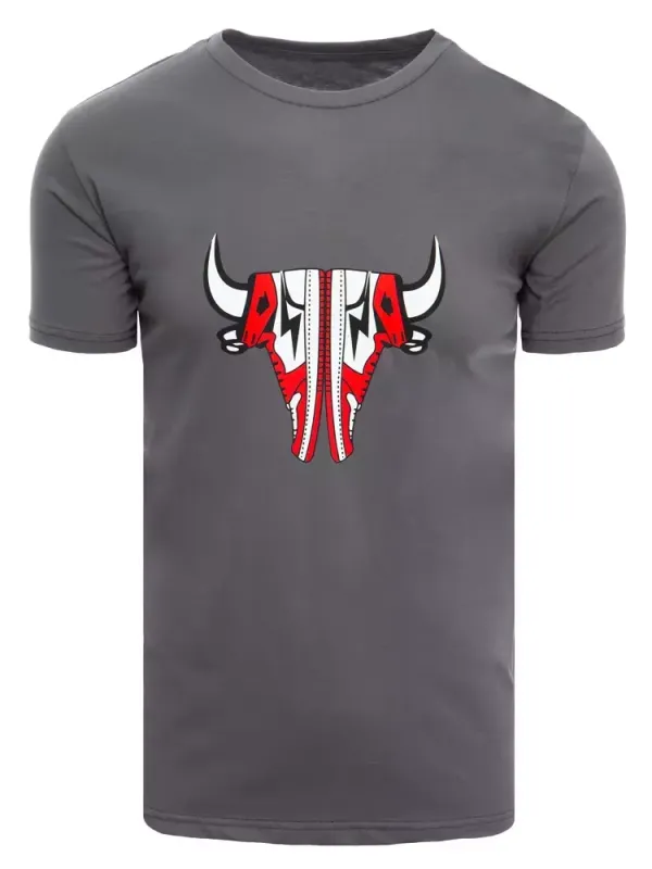 DStreet T-shirt męski grafitowy Dstreet