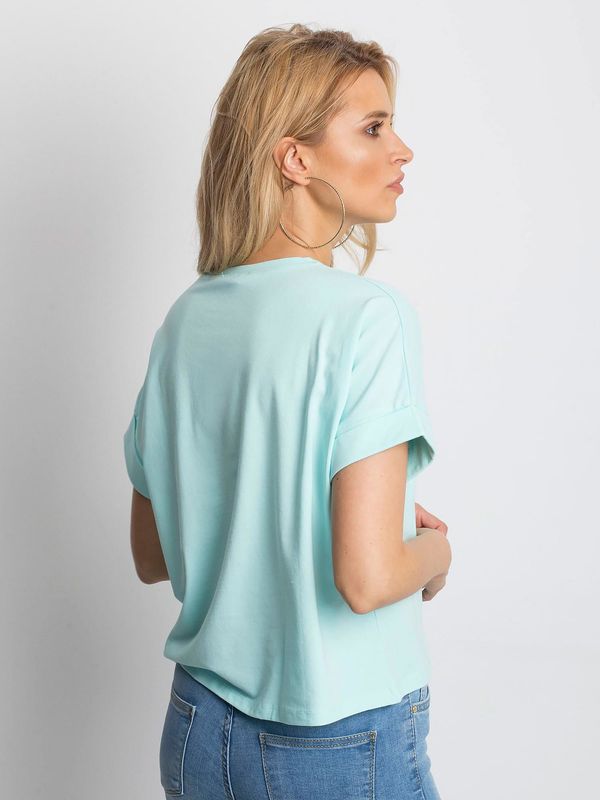 Fashionhunters T-shirt Mint Woodland