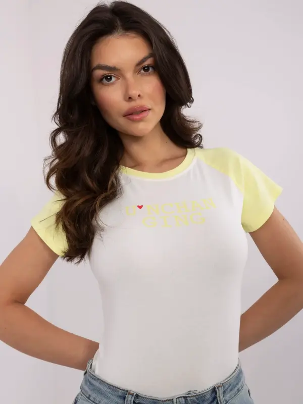 Vinceotto T-shirt-NM-TS-V7939.50-white-yellow