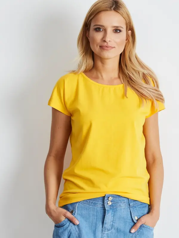 BASIC Feel Good T-shirt-RV-BZ-4622.17-dark yellow