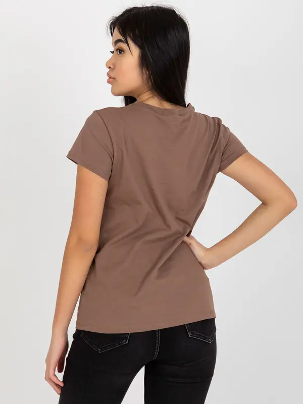BASIC Feel Good T-shirt-RV-TS-4623.40-brown
