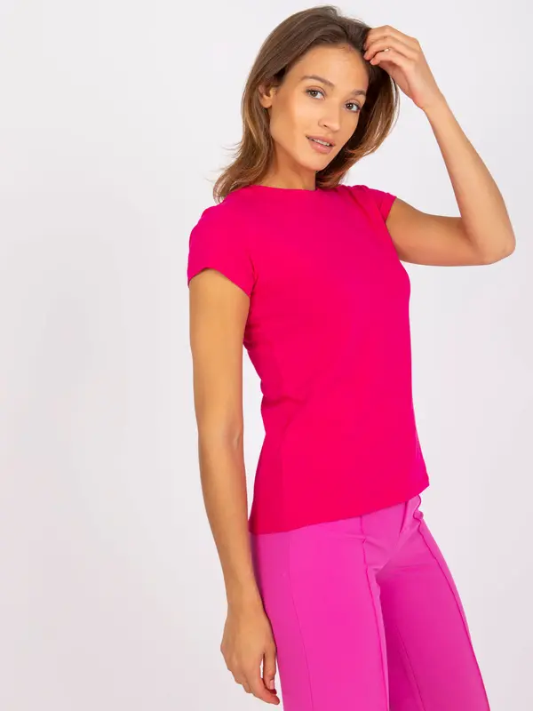 BASIC Feel Good T-shirt-RV-TS-4623.71-fuchsia