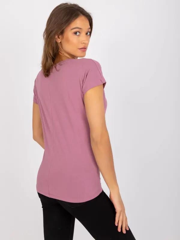 BASIC Feel Good T-shirt-RV-TS-4832.19P-dark pink