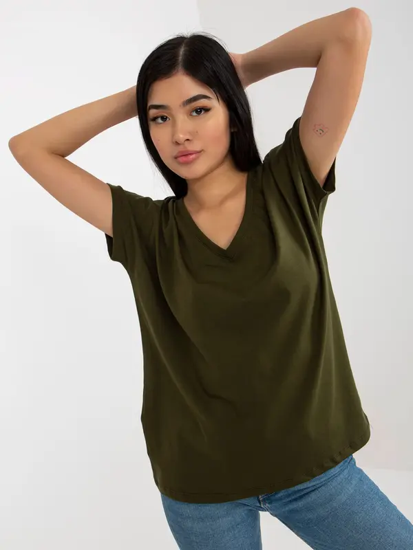 BASIC Feel Good T-shirt-RV-TS-4832.30-khaki