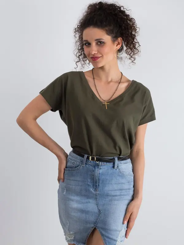 BASIC Feel Good T-shirt-RV-TS-4832.40P-khaki