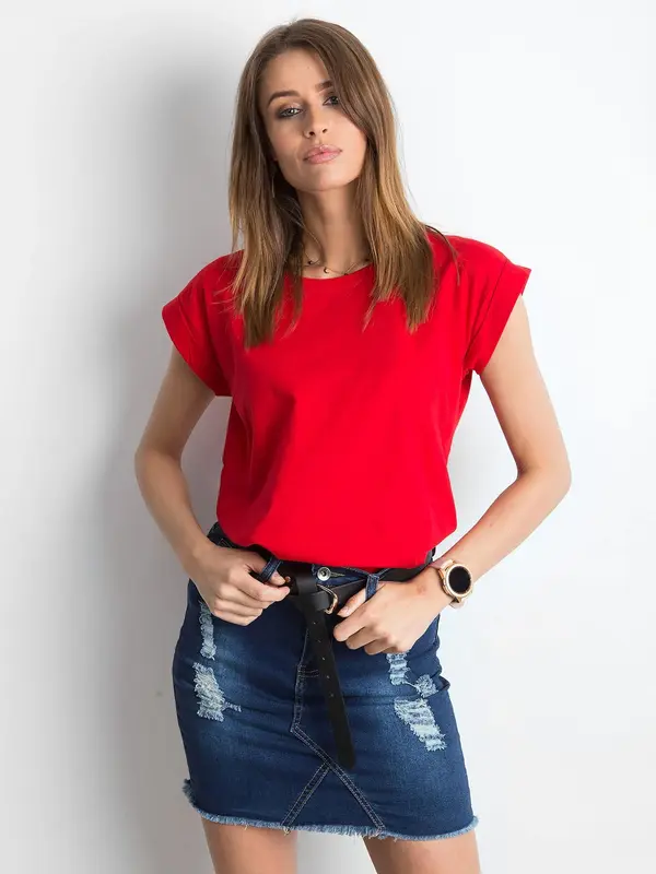 BASIC Feel Good T-shirt-RV-TS-4833.01P-red