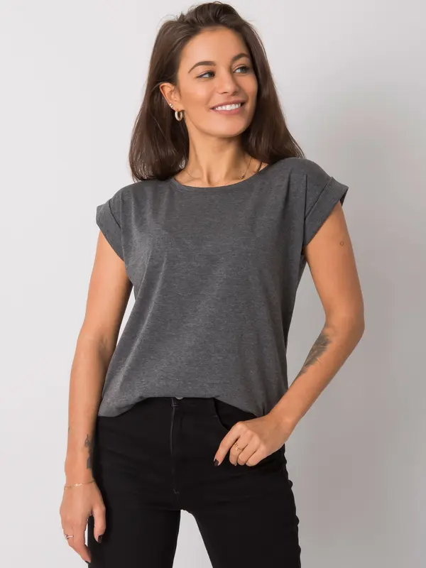 BASIC Feel Good T-shirt-RV-TS-4833.43P-dark grey