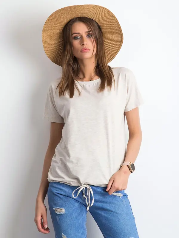 BASIC Feel Good T-shirt-RV-TS-4834.64P-light beige