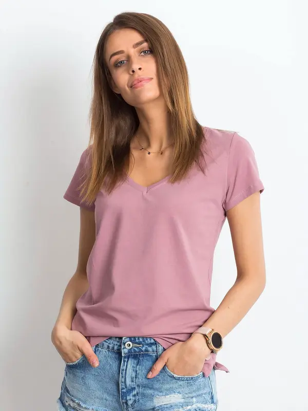 BASIC Feel Good T-shirt-RV-TS-4837.28P-dark pink